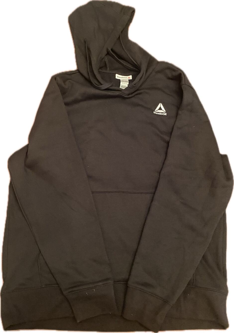 Reebok Men's Black Fleece Pullover Hoodie Size XL - Excellent Condition NWT